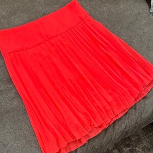 Elegant coral Pleated Skirt